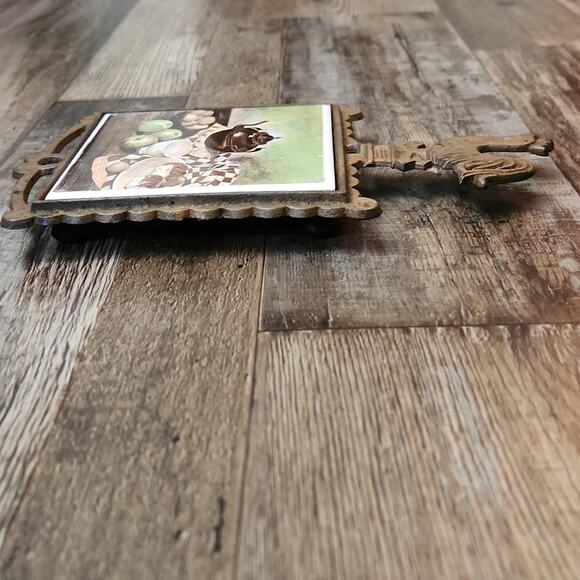 Vintage Wall Decor Spoon Holder/Tray Made In Japan Rooster Kitchen Scenery - Picture 4 of 8